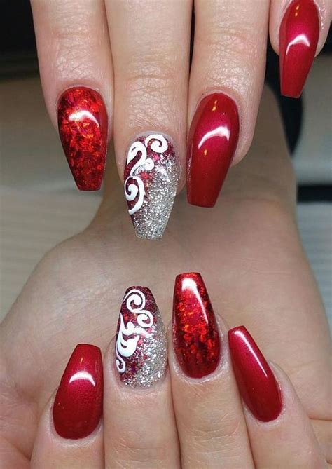 red metallic nail designs|nail foil for metallic art.